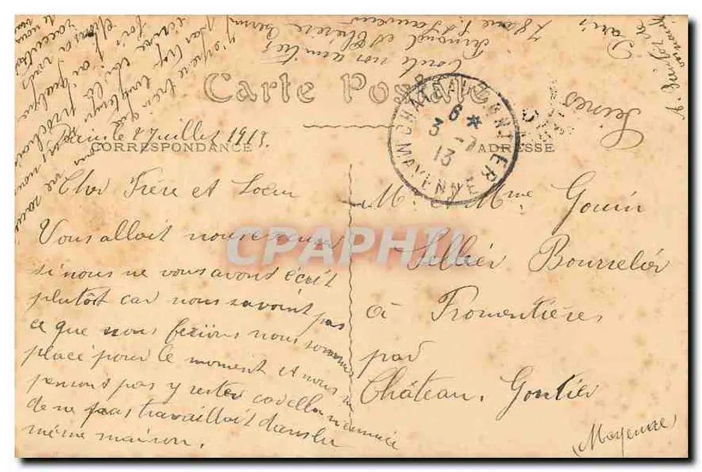 Paris — A Hôtel-de-Ville — editor não visível, número de série não visível - Verso
