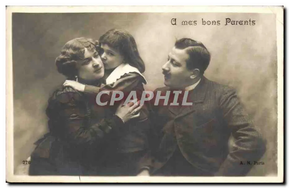 Família — retrato de três pessoas — A. N. Paris, n° 276 - Frente