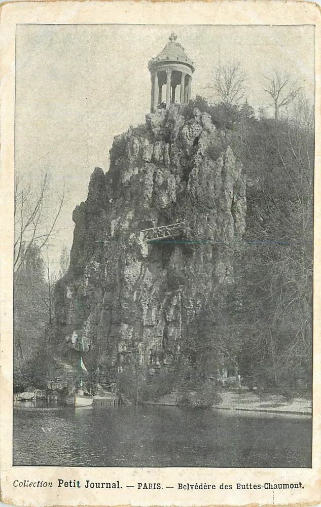 Belvédère des Buttes-Chaumont — Paris — Collection Petit Journal - Recto