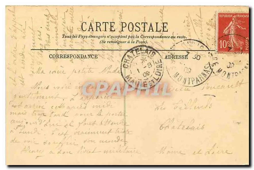 Paris — O Lago do Bois de Boulogne — LL. n°2559 - Verso