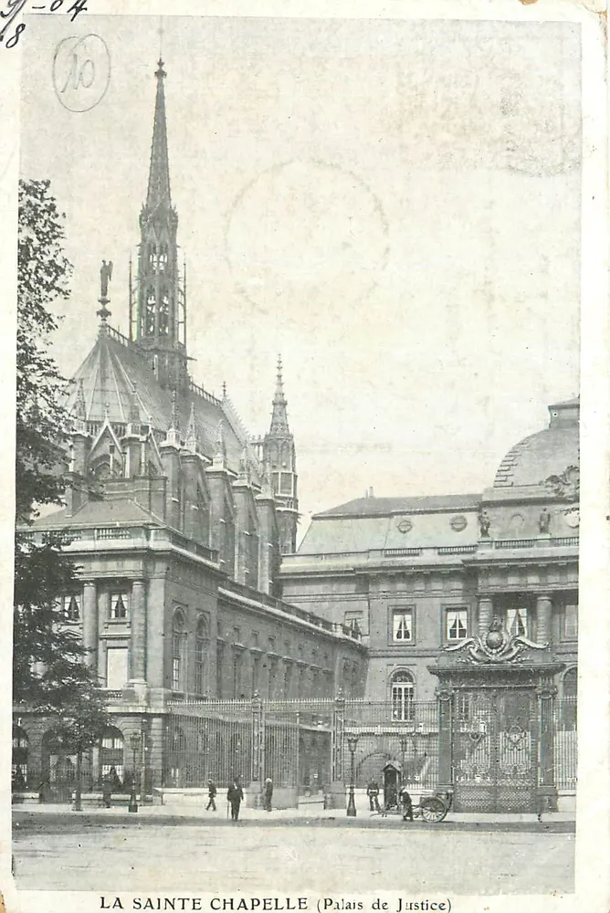 La Sainte Chapelle (Palais de Justice) — Paris — éditeur inconnu, n° de série 10 - Recto