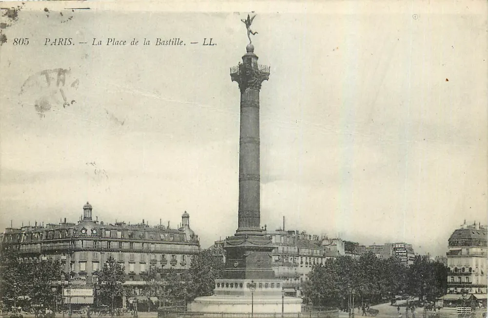 Paris — A Praça da Bastilha — LL. — N° 805 - Frente