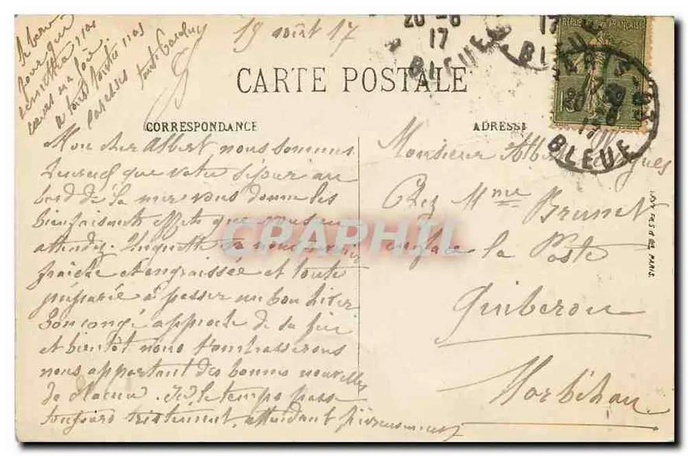 Paris — A Praça da Bastilha — LL. — N° 805 - Verso