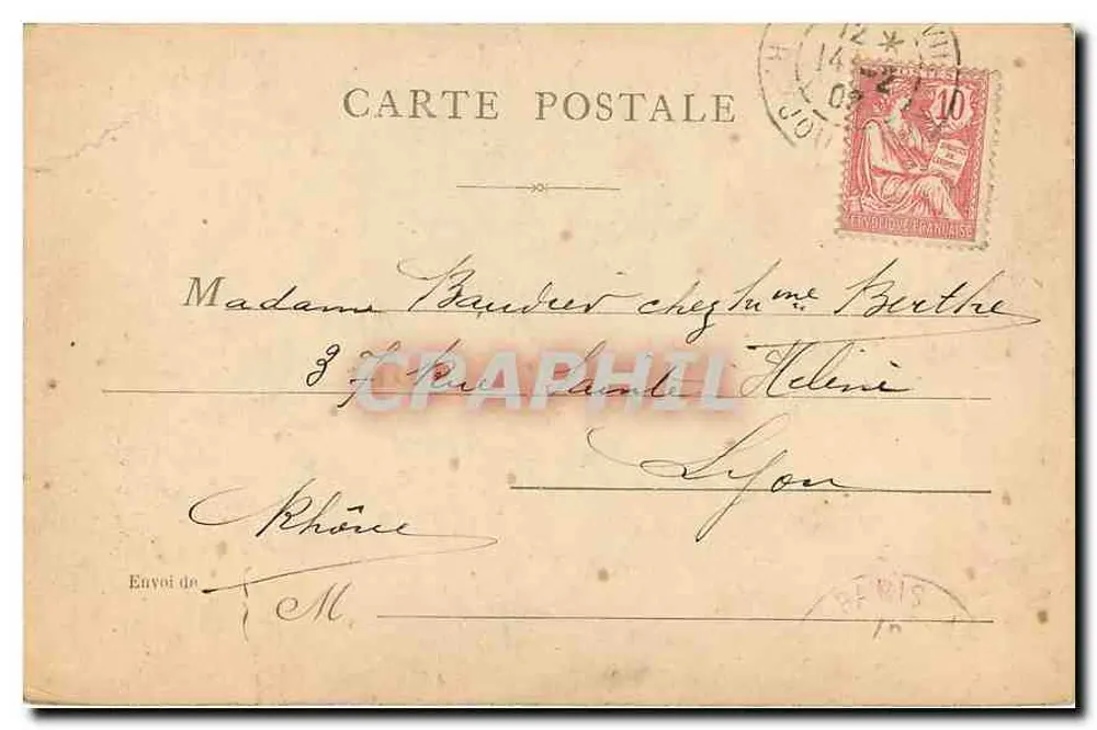 Paris - A Sorbonne — editor desconhecido, número de série não visível - Verso