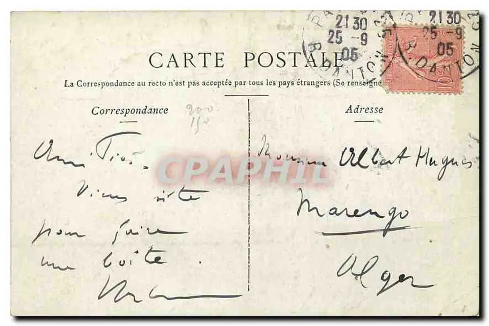 Paris - Vue prise des tours Notre-Dame — éditeur non identifié - Verso