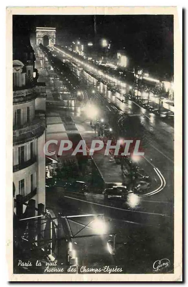 París de noche — Avenue des Champs-Élysées — Gamy - Anverso