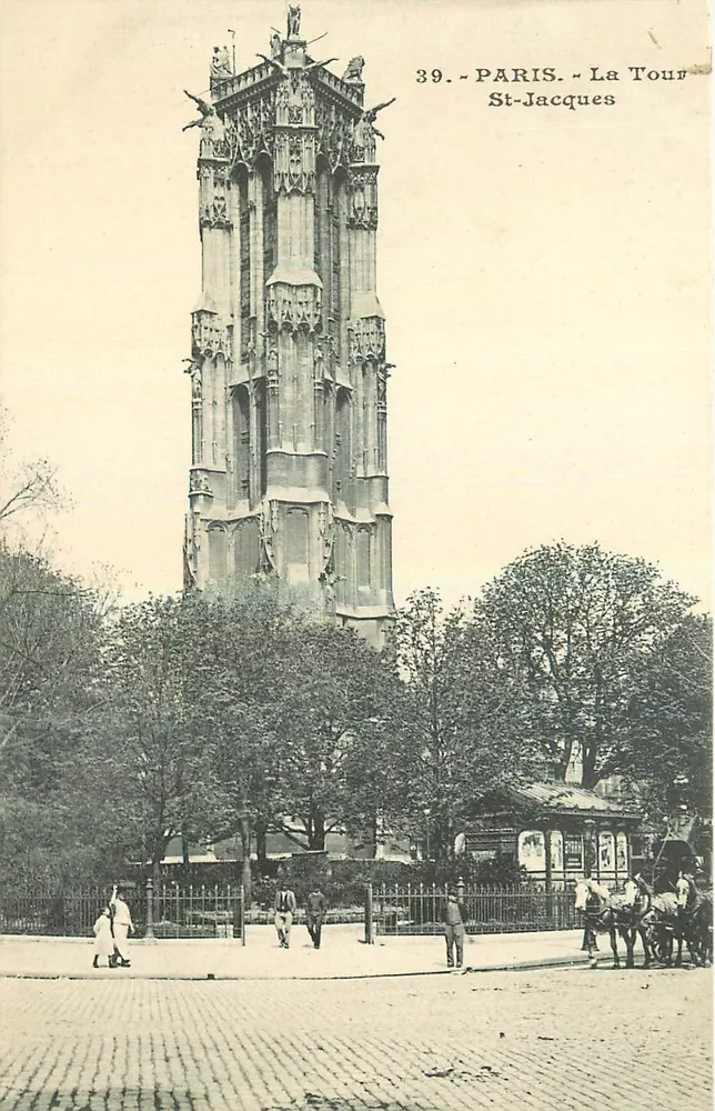 Paris - A Torre St-Jacques — editor não identificado, n° 39 - Frente