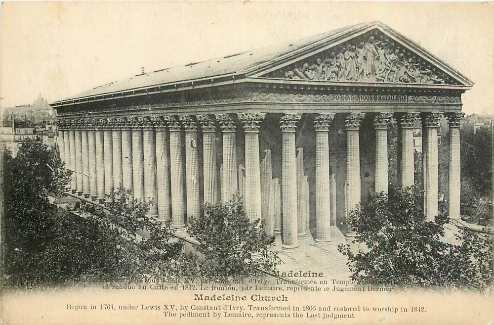 Igreja da Madeleine — Paris — editor não identificado, número de série não visível - Frente