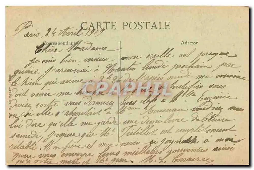 Igreja da Madeleine — Paris — editor não identificado, número de série não visível - Verso