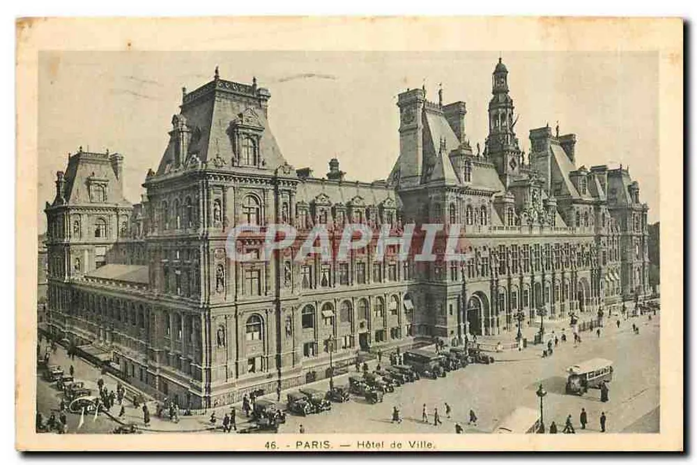 Paris — Hotel de Ville — editor A. Leconte, n° 46 - Frente