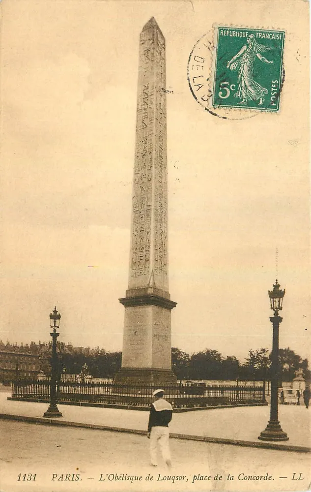 Paris — L'Obélisque de Louqsor, place de la Concorde — LL 1131 - Recto