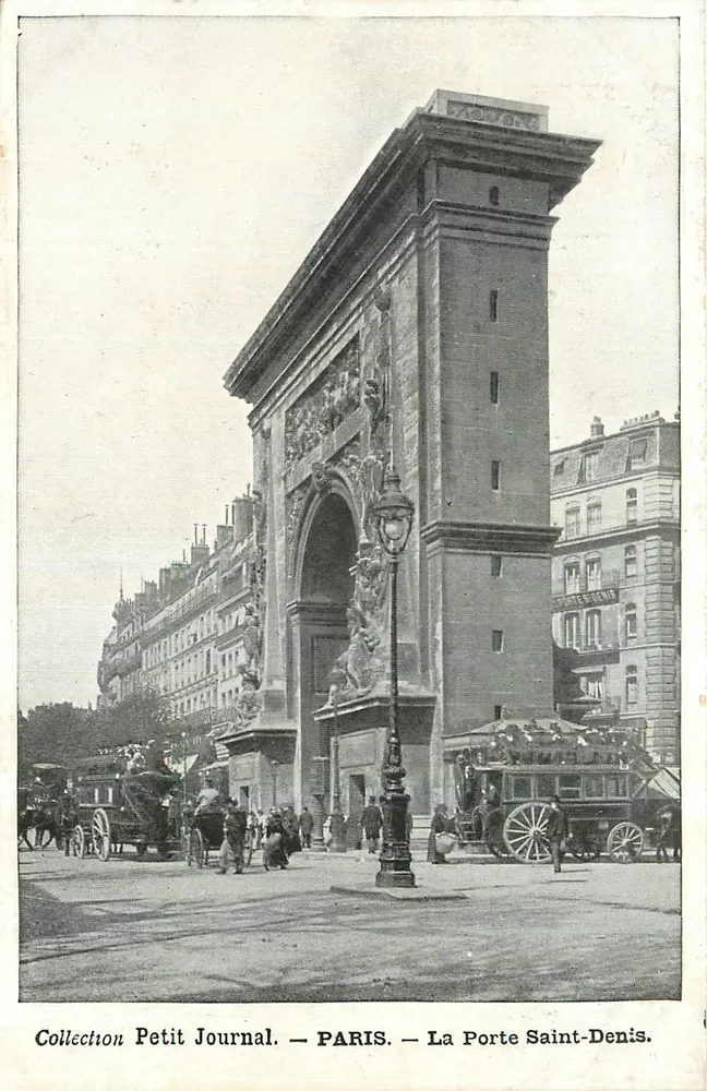Paris — A Porta Saint-Denis — Coleção Petit Journal - Frente
