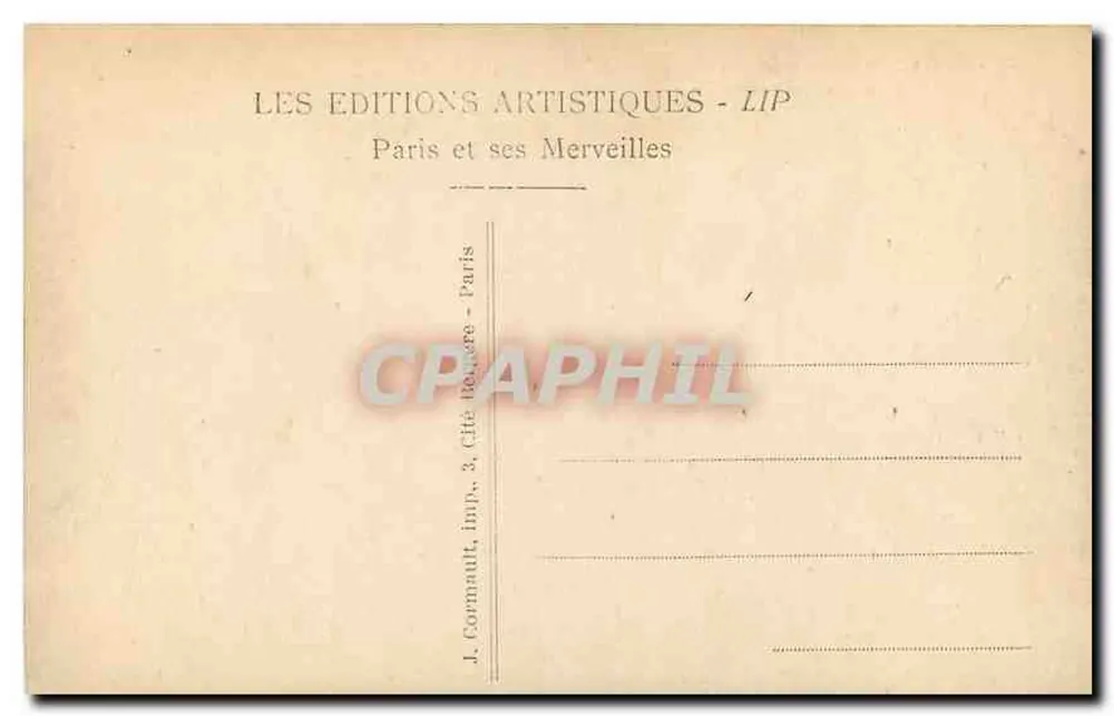 PARIS — Panorama der Tuileries und des Arc de Triomphe du Carrousel — LIP, Nr. 275 - Rückseite