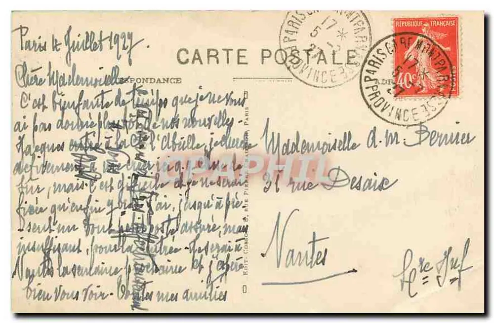 Paryż — Panthéon — C.M. n°58 - Rewers