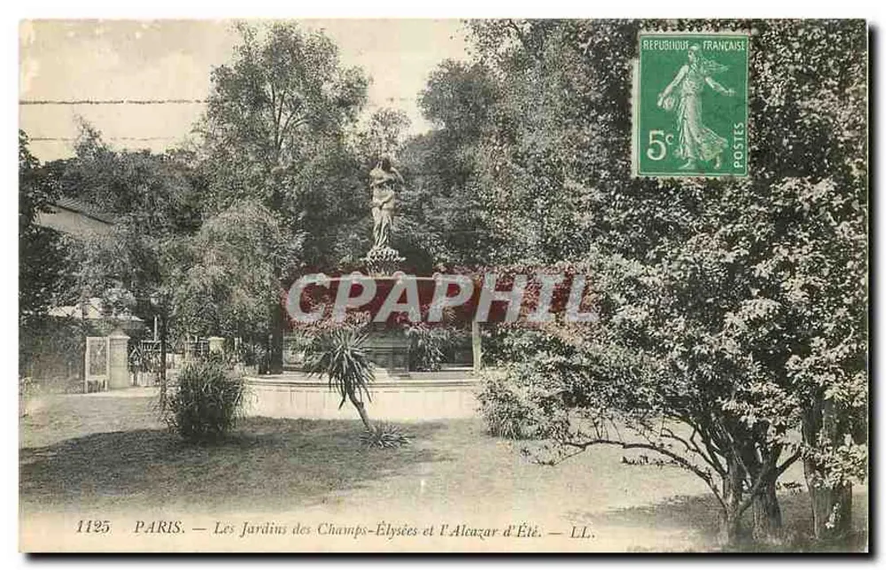 Paris — Die Gärten der Champs-Élysées und das Sommerpalast — LL. - Vorderseite