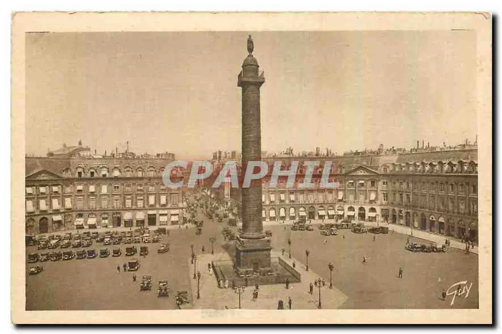 Place Vendôme — Coluna de Vendôme — Éditions d'Art GUY - Frente
