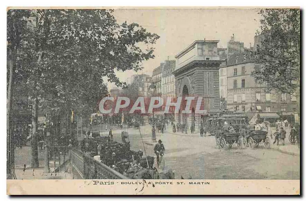 Paris - Boulevard e Porta Saint-Martin — n° de série 7 - Frente