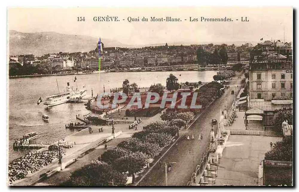 Genf - Quai du Mont-Blanc - Die Promenaden - LL - Vorderseite