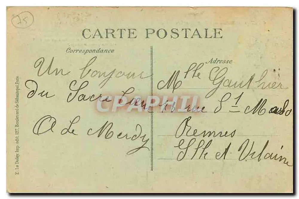 Parigi - Montmartre — Basilica del Sacro Cuore — editore E. Le Dœuf, n° 4527 bis - Verso