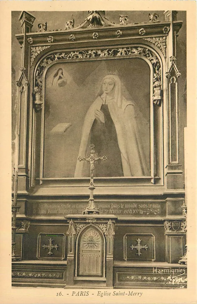 Paris - Igreja de São Mérito — Santa Maria da Incarnação — Editor E. Harmignies, n°16 - Frente