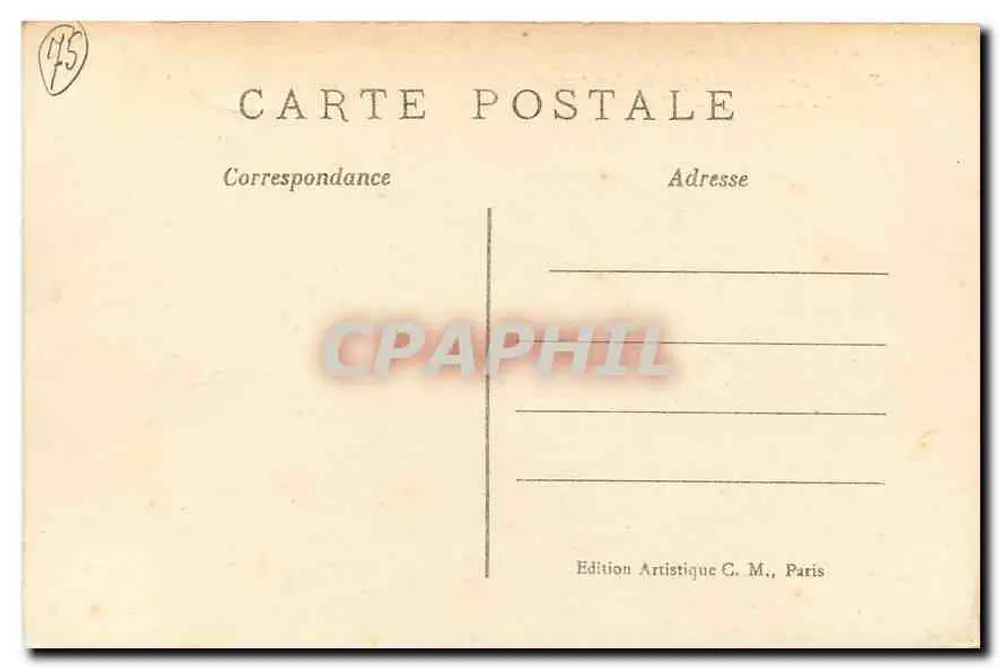 Paris - La Place de la Concorde et la Rue Royale — Édition Artistique C.M., n°67 - Verso