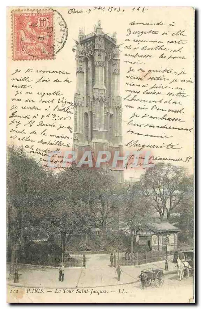 Paris — Torre Saint-Jacques — LL. n° 112 - Frente