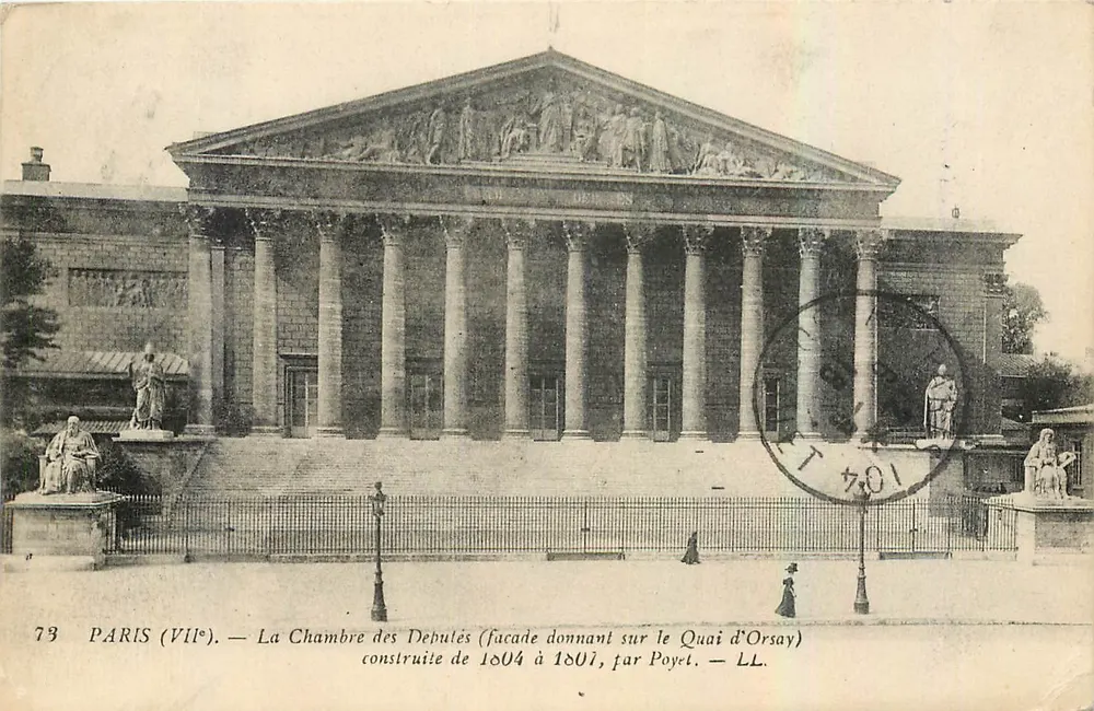 Paris (VIIe) — A Câmara dos Deputados (fachada voltada para o Quai d'Orsay) — LL - Frente