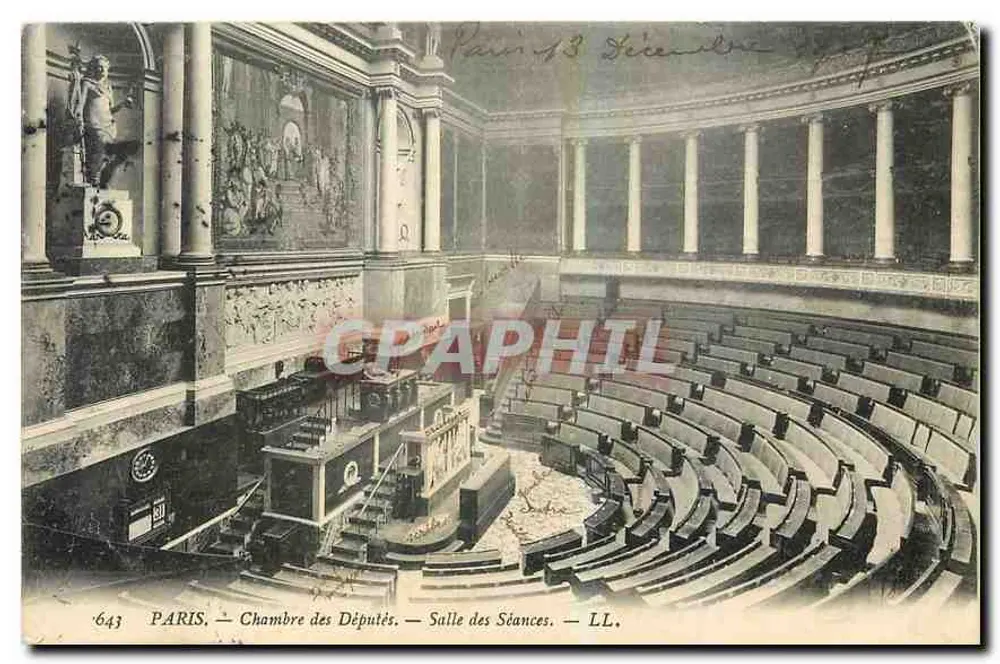PARIS — Chamber of Deputies — Hall of Sessions — LL. — n°643 - Vorderseite