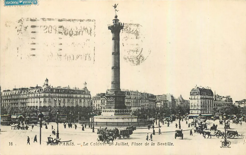 Paris — Die July-Säule, Place de la Bastille — J.HOL. n°16 - Vorderseite
