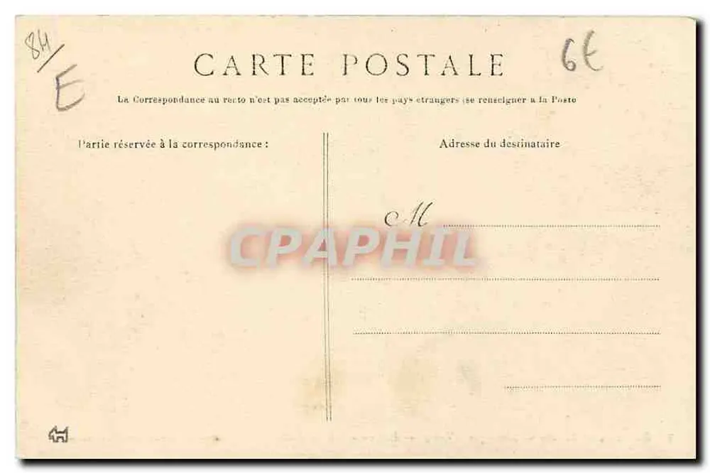 Gordes — Abtei Sénanque — Aufnahme vom Gipfel der Straße — Editions J. Brun et Cie, Carpentras - Rückseite