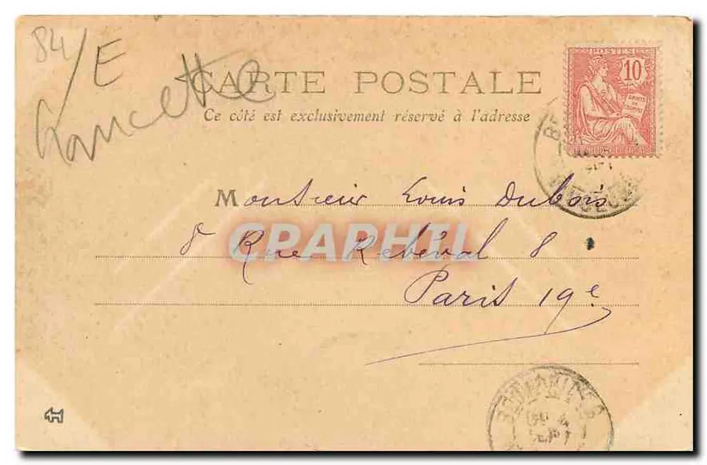 Bédarides - Most nad Ouvèze — Wydawnictwo J. Brun et Cie, Carpentras, nr 4 - Rewers