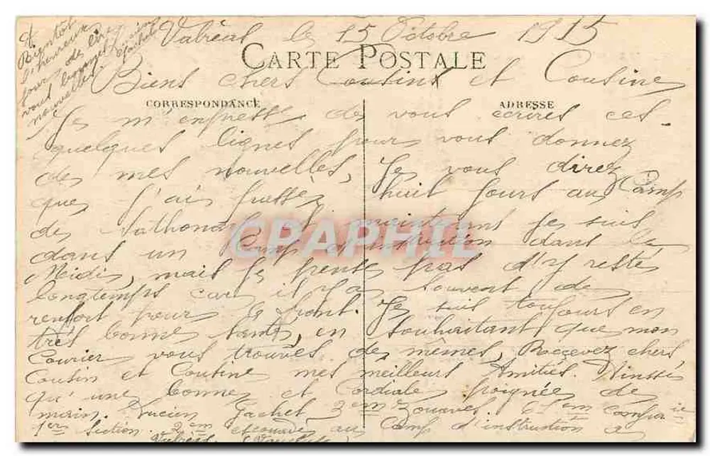 Valrèas (Vaucluse) — Ponte sobre a Coronne — H. Meulina, fabricante de papel, Contre-bas - Verso