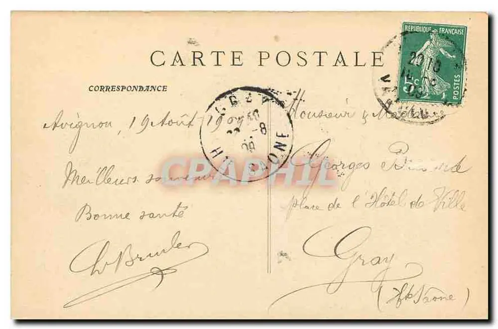 Avignon - Der Palast der Päpste von der Tour de Jacquemard aus gesehen — P. Ruat, Verlag, Marseille - Rückseite