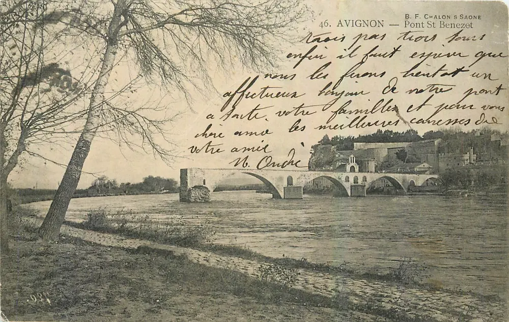 Avignon — Most św. Benezeta — B. F. Chalon s Saone, n°46 - Awers