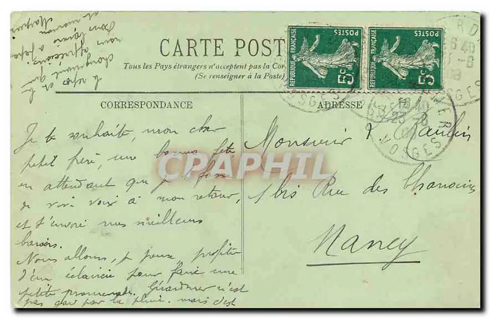 Cachoeira da Gère — Saint-Étienne-des-Grès — Editor Gérard, n° 124 - Verso
