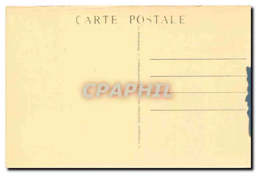 Col de la Schlucht (altitude 1.159 metros) — A Roche du Diable — Compagnie Maconne des Cartophilatéristiques, Strasbourg - Verso