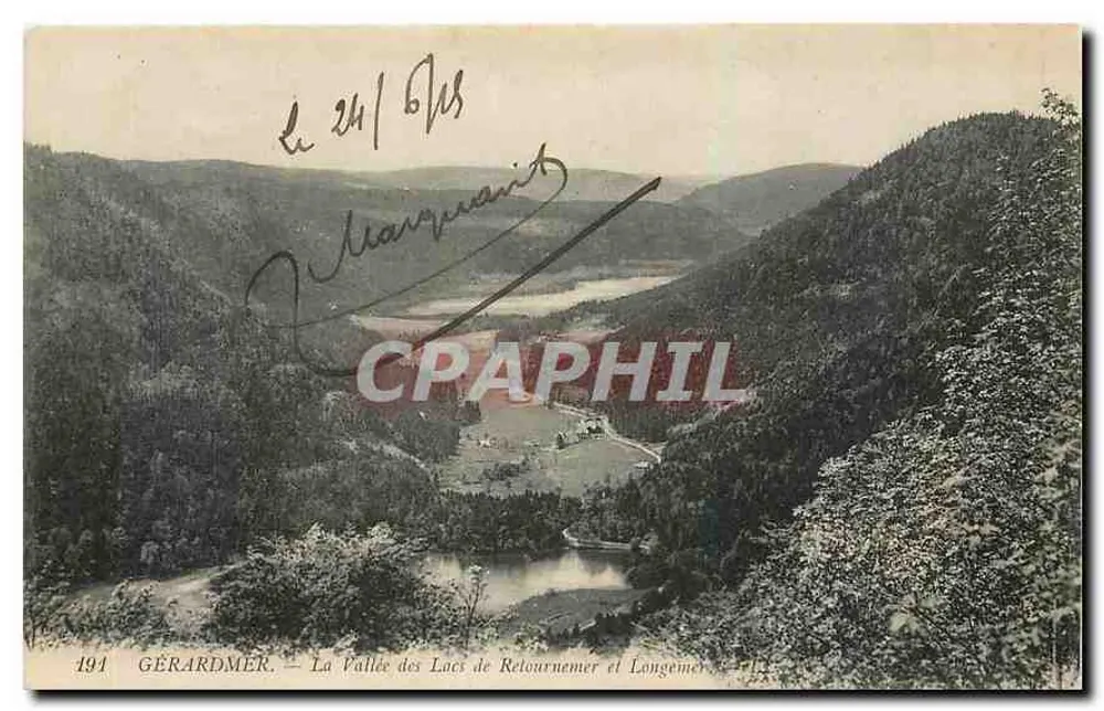 Gérardmer — Ansicht der Schlucht der Retournemer- und Longemerseen — Craphil, n°191 - Vorderseite