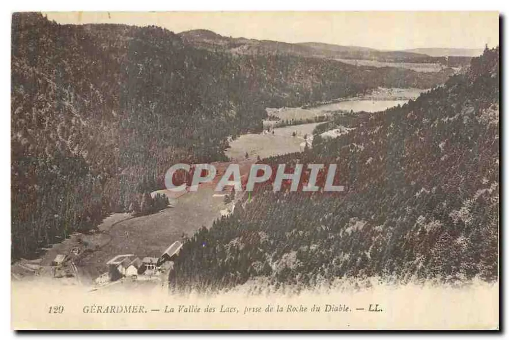 Gérardmer — Ansicht der Tal der Seen, aufgenommen von der Felsen des Teufels — LL. n°129 - Vorderseite