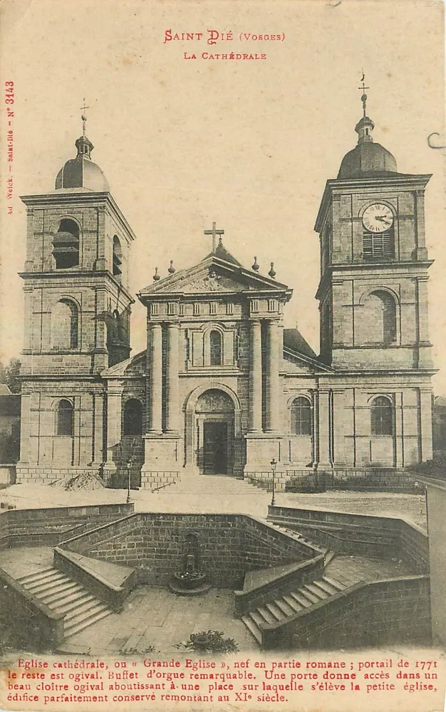Saint-Dié (Vosges) — De Kathedraal — Au Vaché, N° 3143 - Voorkant