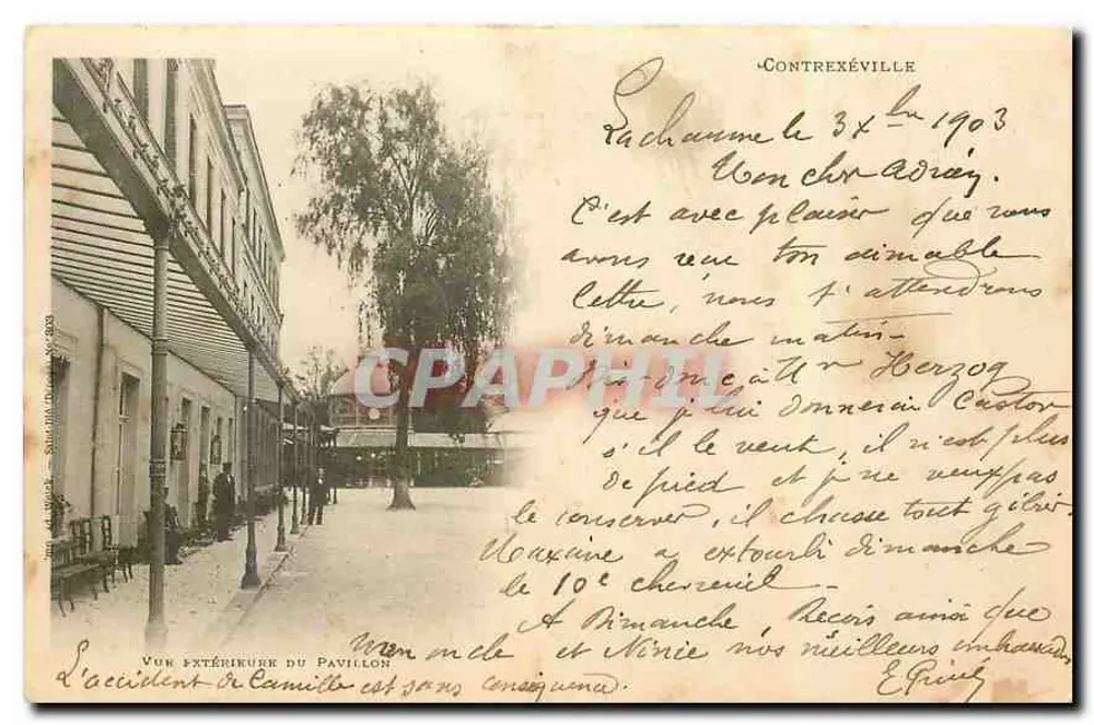Vue extérieure du Pavillon — Contrexéville — éditeur J. de Weyer, n° 283 - Recto