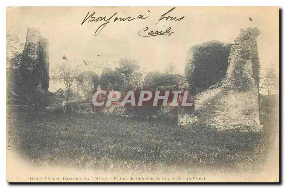 Ruinen des Schlosses la Peyrière — Hante-Vienne — Umgebung von DORAT — XVIe S. - Vorderseite