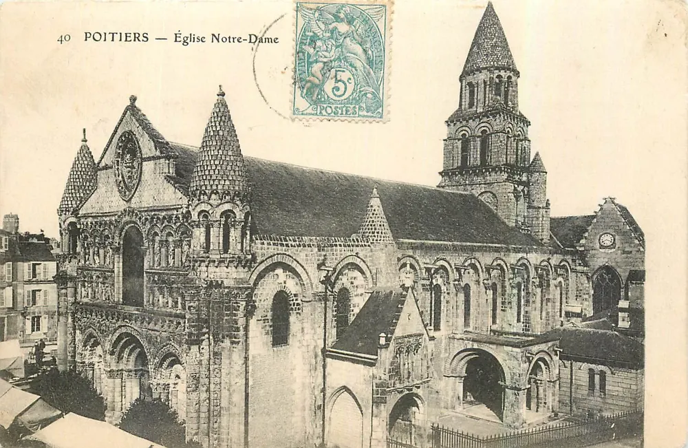 Poitiers — Chiesa di Notre-Dame — Editore non identificato, n° di serie 40 - Recto