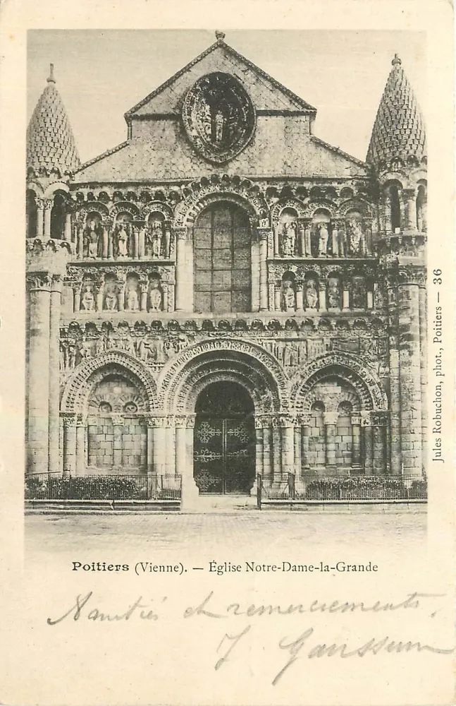 Poitiers (Vienne) — Kirche Notre-Dame-la-Grande — Jules Robuchon, phot., Poitiers — 36 - Vorderseite