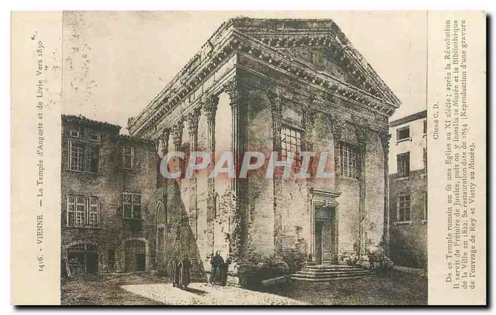 El Templo de Augusto — Viena — Editor Blancasdo, n°1416 - Anverso