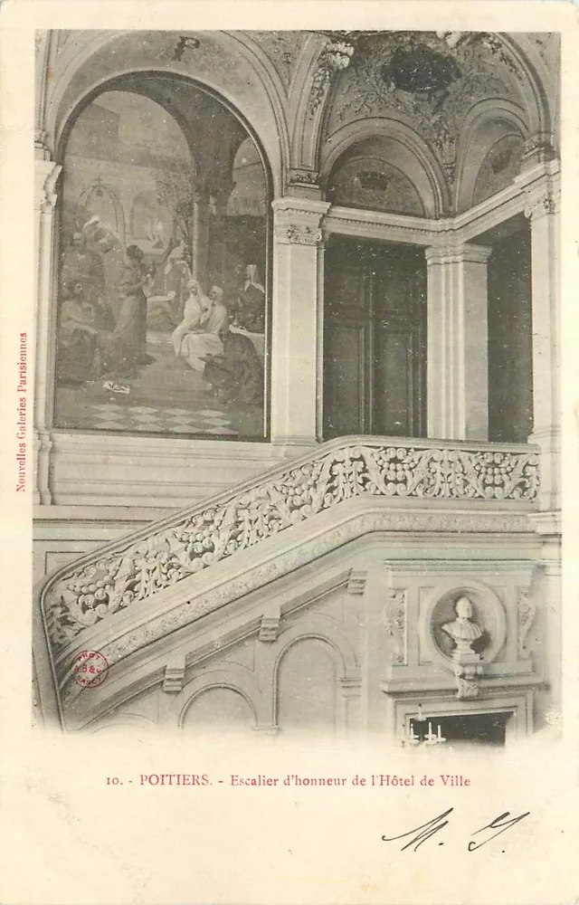 Poitiers - Ehrenstiege des Rathauses — Neue Perrisioenne Galerien, Nr. 10 - Vorderseite