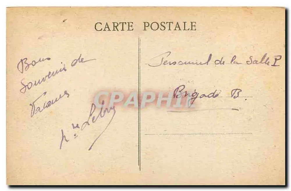 Intorno a NIORT — Un angolo del Parco del Castello di Suiré a ECHIRÉ — Edizione artistica Marceau Carriète - Niort, n°17 - Verso