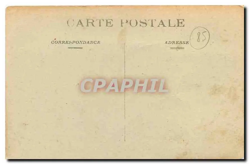 Plage aux SABLES-D'OLONNE — vista da praia e dos edifícios — editor Pons, n° 4157 - Verso