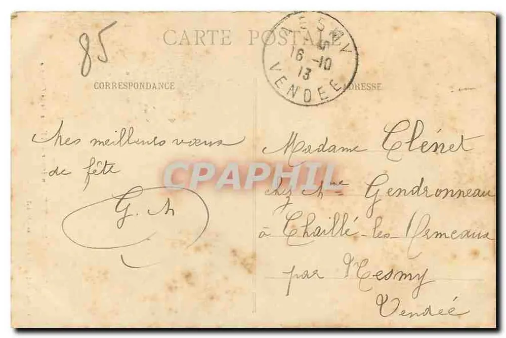 Les Sables-d'Olonne - Innenansicht der Kirche von la Chaume - Ausgabe der Nouvelles Galeries - Nr. 157 - Rückseite