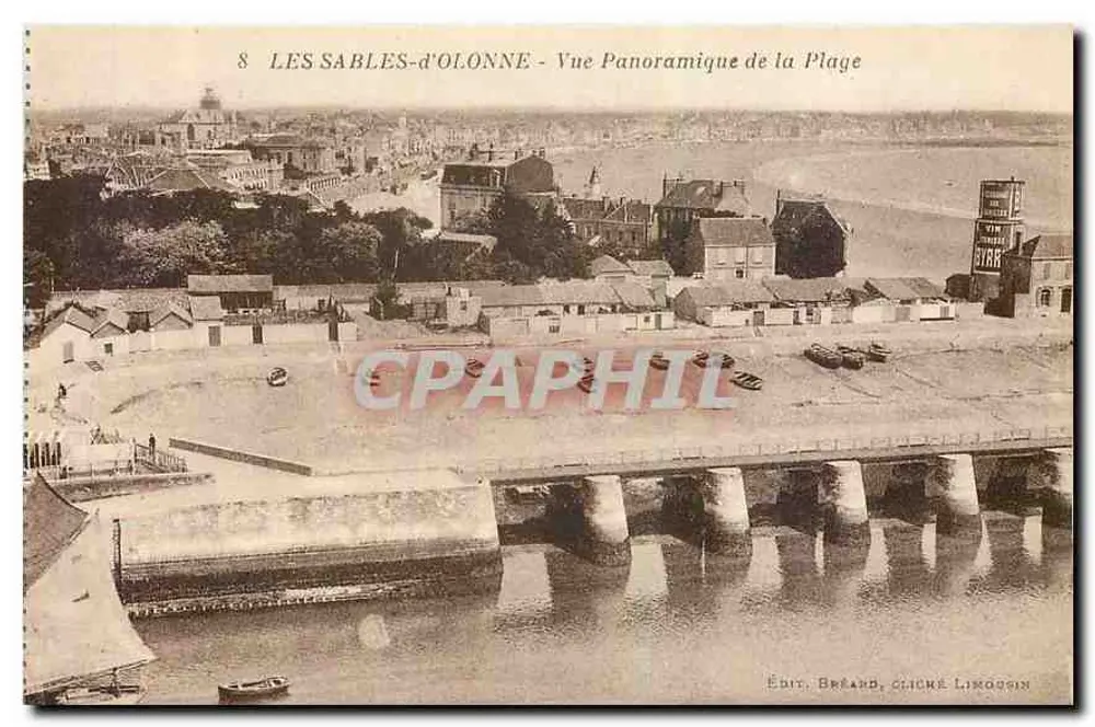 Les Sables-d'Olonne - Panoramablick auf den Strand — Édit. Bréand, photo Limoquin - Vorderseite