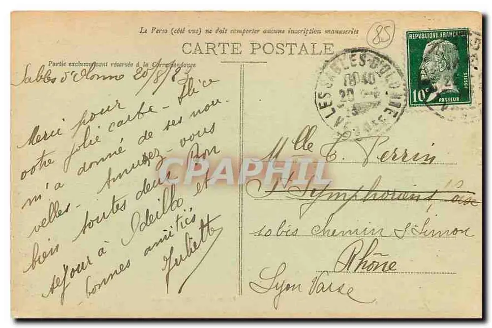 Les Sables-d'Olonne — Zum Puits d'Enfer - La Roche Pain-de-Sucre — Edition des Nouvelles Galeries - Rückseite